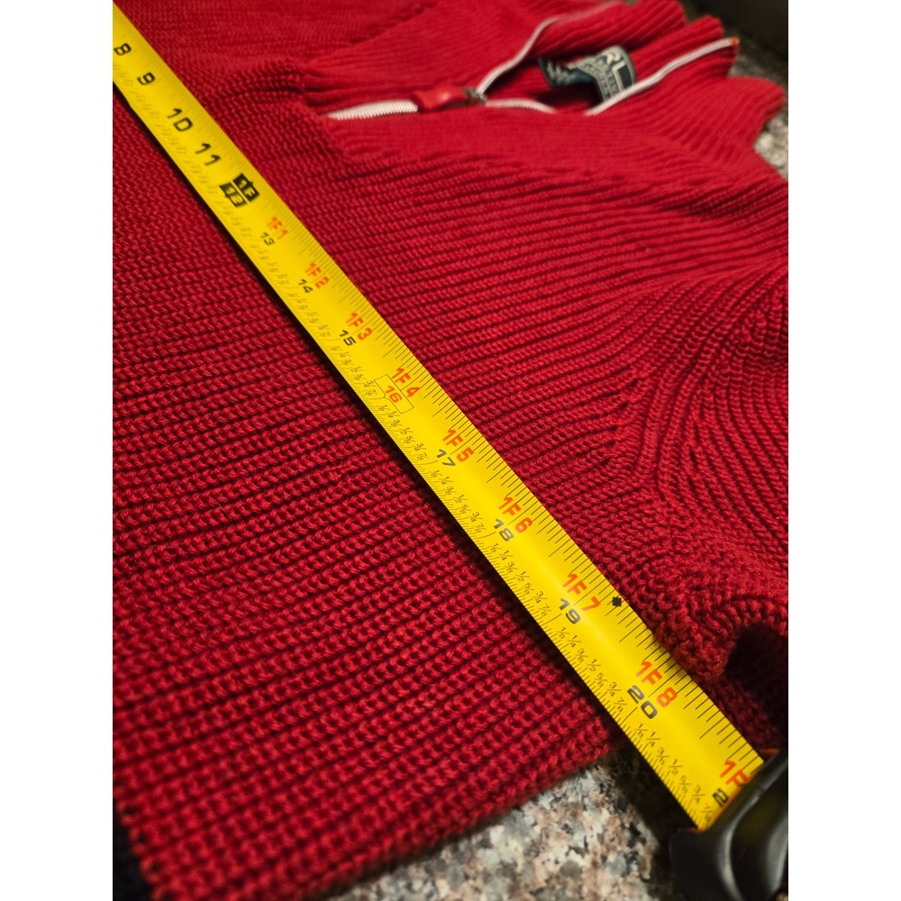 L - RL Ralph Lauren Active Womens XL Knit Mock Turtle Neck Quarter Zip Pullover - Picture 15 of 15